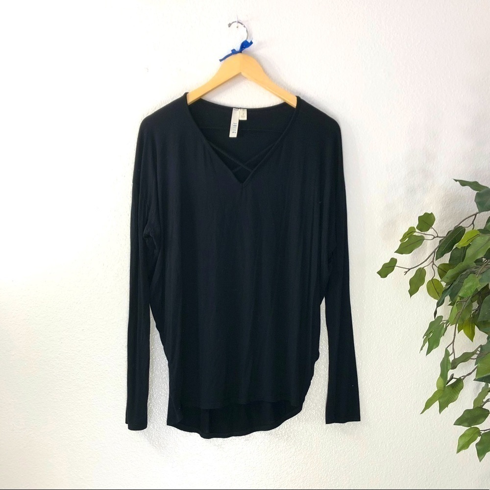 Francescas Cross Front High Low Top